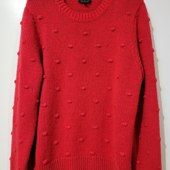 Lucky brand Red Bobble stitch crew neck sweater size XL - Picture 5 of 14